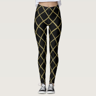 Any colour with Gold Glitter Grid Tote Leggings