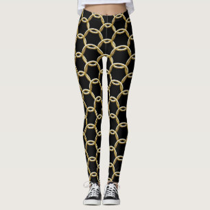Any Colour with Gold Rings Leggings