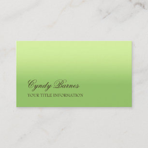 Any Colour with Green Gradient Business Card