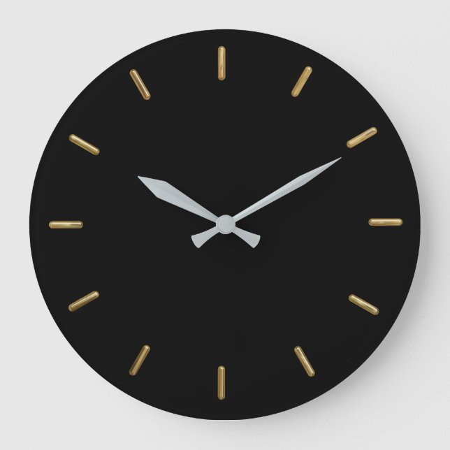 Any Colour with Large Gold Ticks Clock (Front)