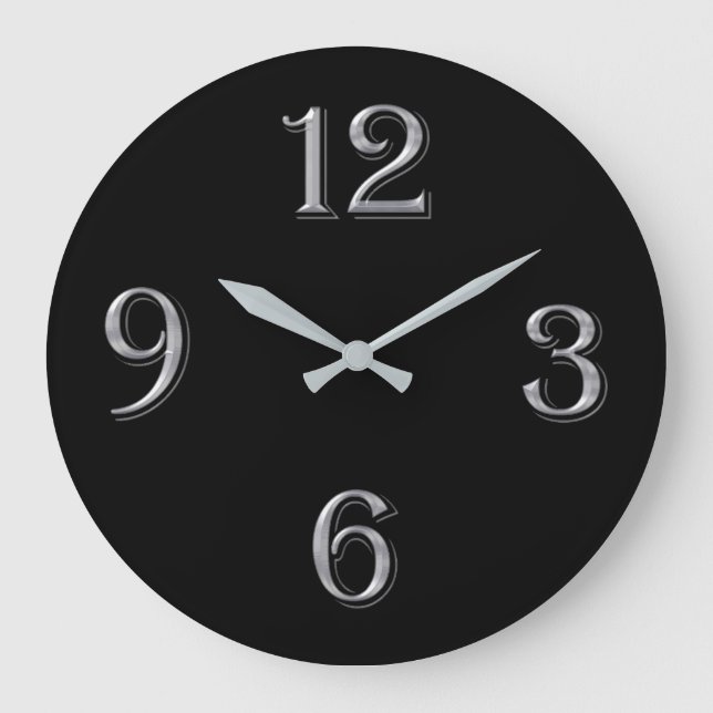 Any Colour with Large Numbers Large Clock (Front)