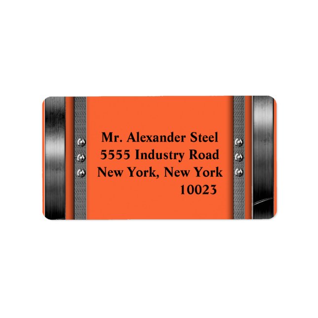 Any Colour With Metal Border With Bolts Labels (Front)
