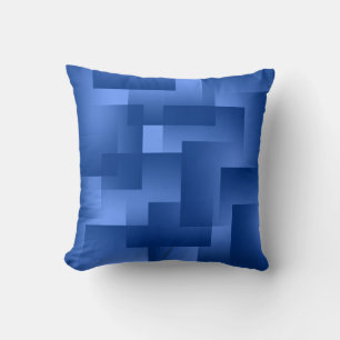Any Colour with Navy Blue Gradient Blocks Cushion