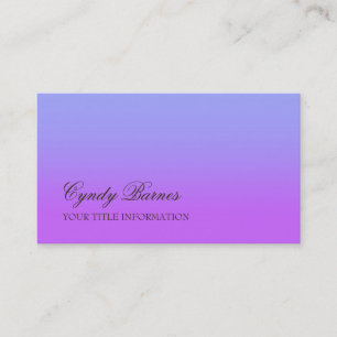 Any Colour with Purple Gradient Business Card
