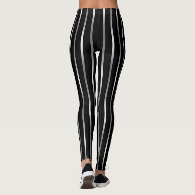 Any Colour with Silver Stripes Leggings (Back)