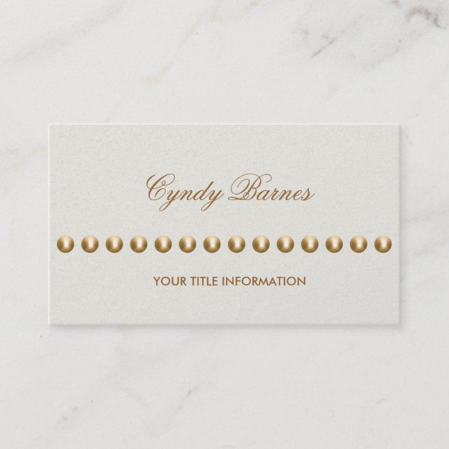 Any Colour with String of Pearls Business Card (Front)