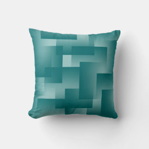 Any Colour with Teal Gradient Blocks Cushion