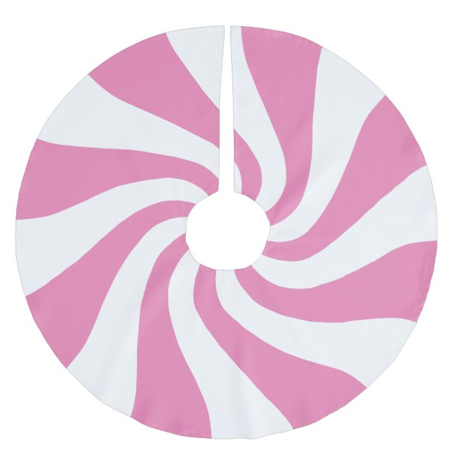 Any Colour with White Peppermint Swirl Tree Skirt (Front)