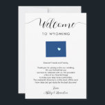 Any Colour Wyoming Wedding Welcome Itinerary<br><div class="desc">This modern and elegant card is the perfect addition to your hotel welcome bags. Enter the main events and a customised note to help your guests navigate the weekend. The size allows you to enter all the information you need. Everything in this card is editable. To change colours or move...</div>