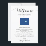 Any Colour Wyoming Wedding Welcome Itinerary<br><div class="desc">This modern and elegant card is the perfect addition to your hotel welcome bags. Enter the main events and a customised note to help your guests navigate the weekend. The size allows you to enter all the information you need. Everything in this card is editable. To change colours or move...</div>