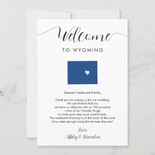 Any Colour Wyoming Wedding Welcome Itinerary