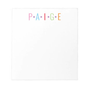 Any Colours - 5 Letters Name Dots Notepad