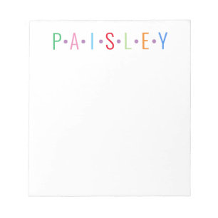 Any Colours - 7 Letters Name Dots Notepad