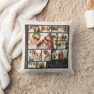 Any Colours Modern 11 Photo Collage Best Friends Cushion