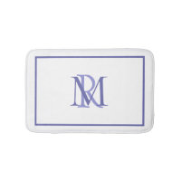 Any Colours Overlapping Initials Monogram Bath Mat