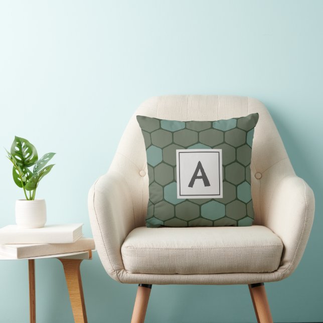 Any Colours Rustic Geometric Monogram Cushion (Chair)