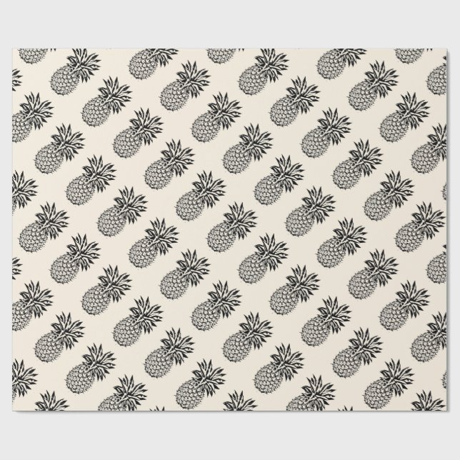 Any Custom Colour Cute Iconic Pineapple Wrapping Paper (Flat)