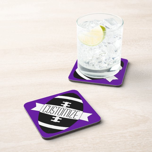 Any Custom Colour Football Team Name / Text Sports Coaster (Right Side)