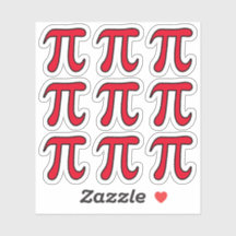 Any custom colour pi symbol stickers