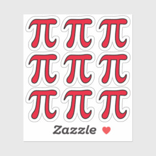 Any custom colour pi symbol stickers