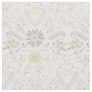 Any Custom Colour Rustic Floral Pattern Fabric