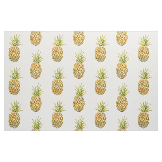 Any Custom Colour Watercolor Pineapple Fabric (Fat Quarter)