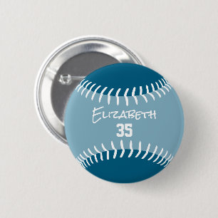 ANY custom colours softball baseball 6 Cm Round Badge