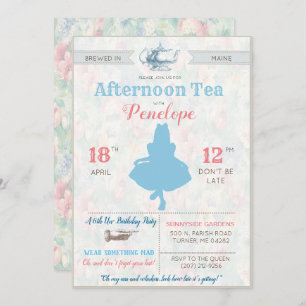 ANY EVENT - Alice in Wonderland Tea Party Invitation