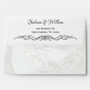 Any Event Angel & Calligraphy Red Inside Envelope