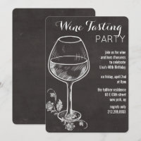 ANY EVENT - Chalk Wine Glass Invitation