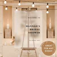 Any Event, Elegant and Modern Welcome Frosted