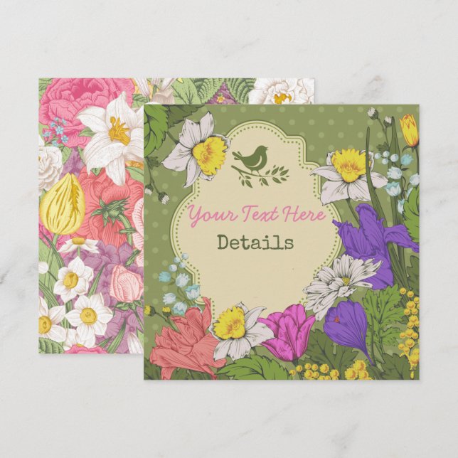 Any Event Floral Save The Date (Front/Back)