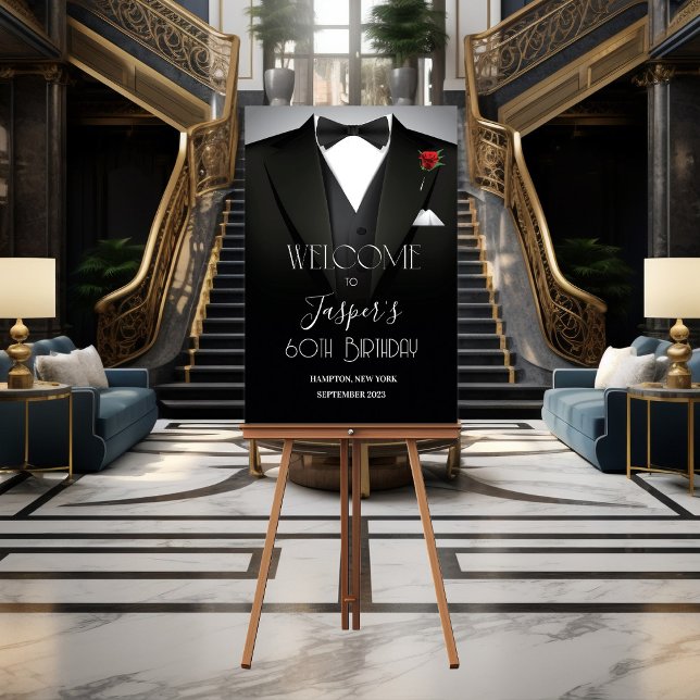 ANY EVENT - Mens Tuxedo Welcome Poster Sign (Creator Uploaded)