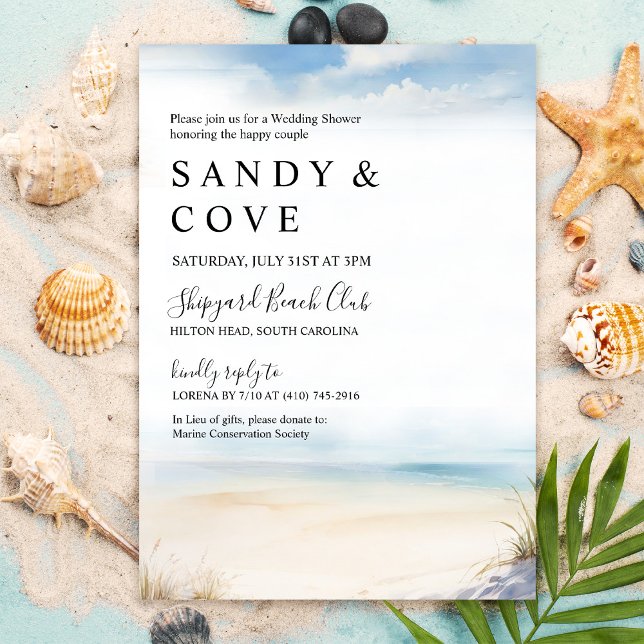 ANY EVENT Minimal Beach Watercolor Invitation (Creator Uploaded)