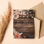 ANY EVENT - Nothing Fancy Just Love Rustic  Invitation<br><div class="desc">Autumn Fall Pampas Grass Floral Terracotta Boho Foliage Neutral Tones Rustic Soft flower blooms Dried flowers Earthy autumnal copper shades Wedding Invitation Bridal Shower Invitation</div>