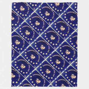 Any Fate But Submission - St. Augustine Blue's Fleece Blanket
