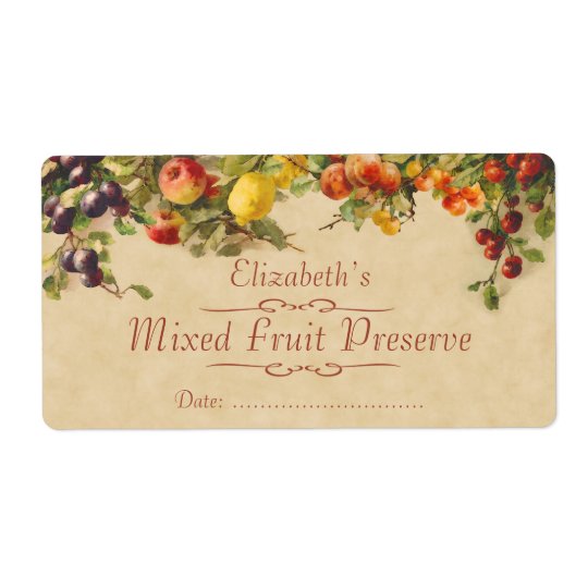 Any fruit Canning label Shipping Label