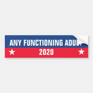 Any Functioning Adult 2020 Bumper Sticker