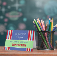 Any Grade! Custom grade completion card!  Card