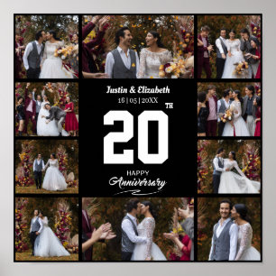 Any Happy Anniversary 10 Photo Collage Poster
