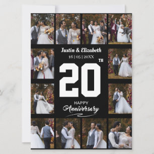 Any Happy Anniversary 12 Photo Collage Card