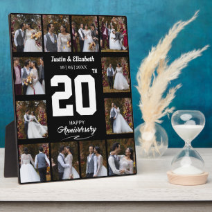 Any Happy Anniversary 12 Photo Collage Plaque