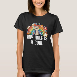 Any Hole Is A Goal Bisexual Rainbow Pride Bisexual T-Shirt