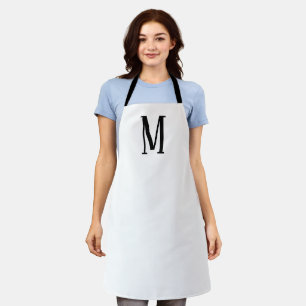 Any Letter   Black & White or DIY Colours  Apron