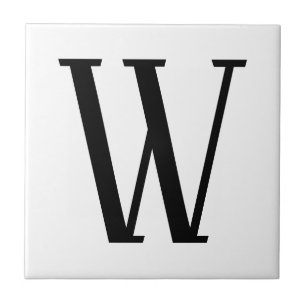 Any Letter   Black & White or DIY Colours  Ceramic Tile