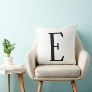 Any Letter   Black & White or DIY Colours  Cushion