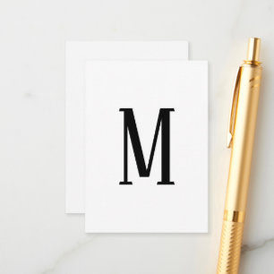 Any Letter   Black & White or DIY Colours  Enclosure Card