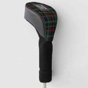 ANY LETTER - Men's Golfing Golfer Tartan Monogram Golf Head Cover