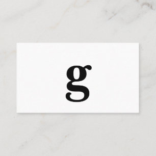 Any letter, Simple Deluxe white landscape Business Card