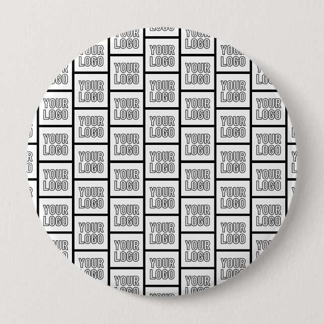 Any Logo or Image Repeating Pattern 10 Cm Round Badge (Front)